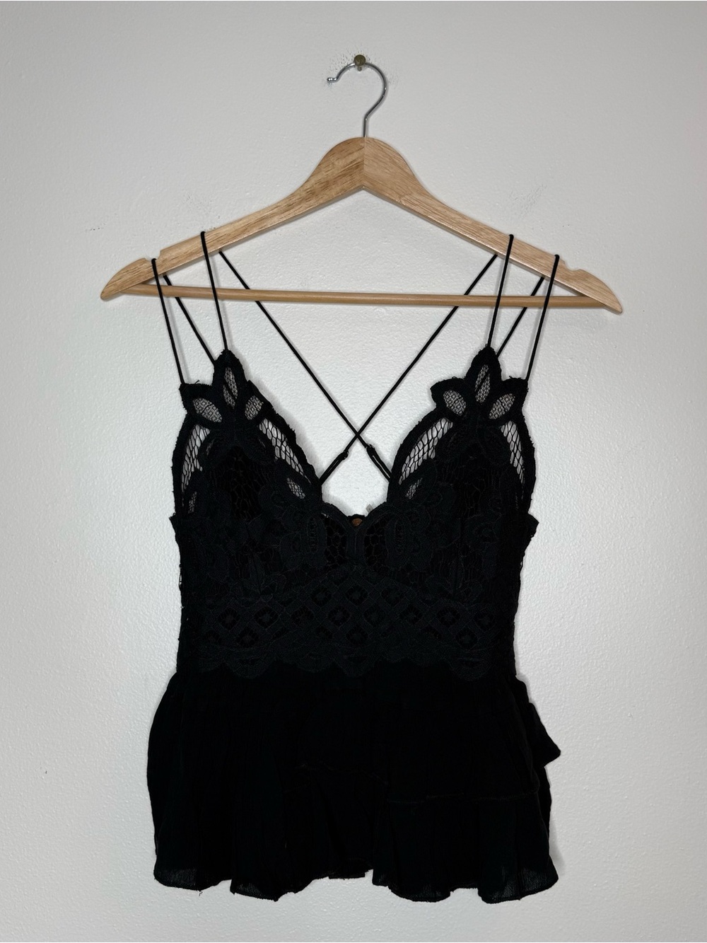Free People FP ONE Adella Top in black size small
